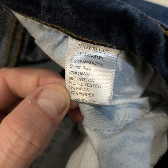 Judy Blue Women's 3/26 Relaxed Fit Jeans Denim Stretch - Picture 5 of 9